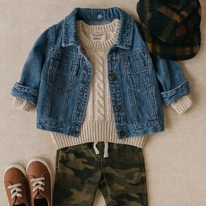 OshKosh Genuine Baby Denim Jacket 9M Boys Jean Jacket Classic